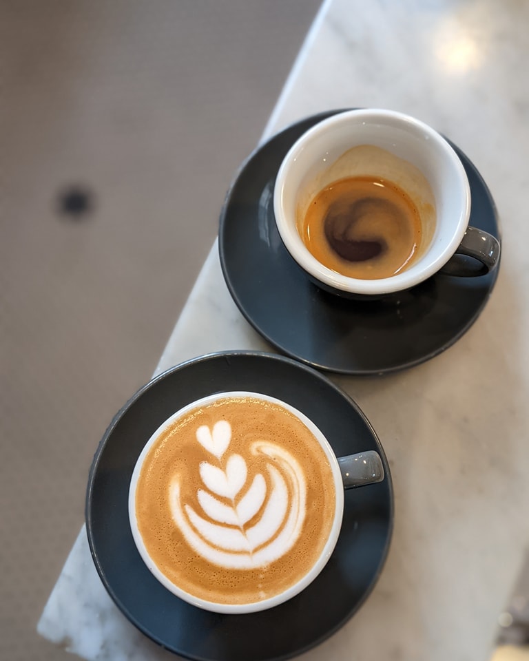 Espresso and latte art pair