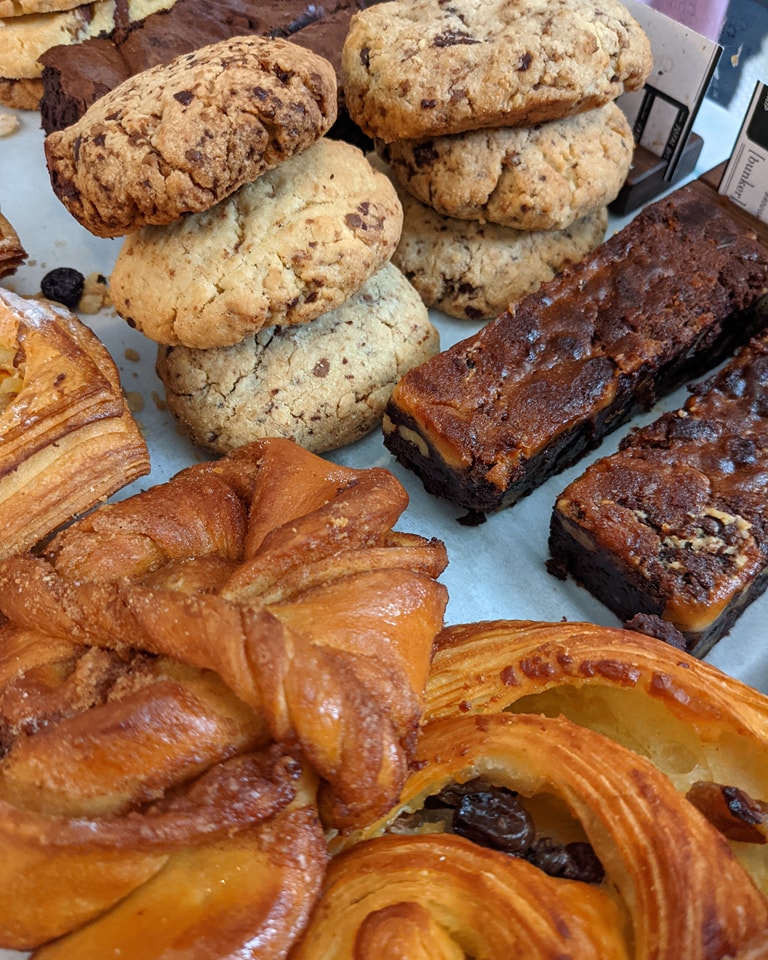 Cookies and pastries on display